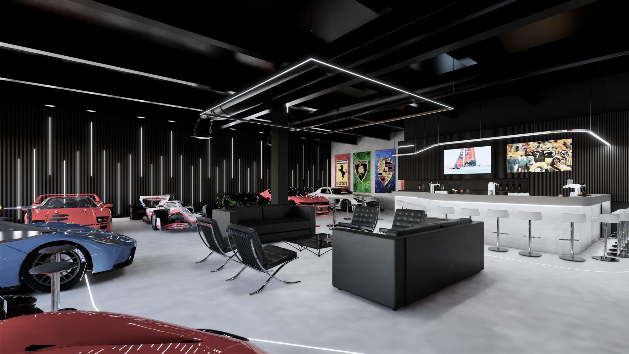 The bar and lounge